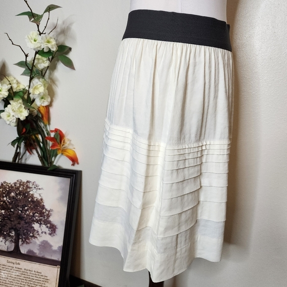 Theory Zelia Linen Blend Tiered Skirt Summer Office Lightweight Luxury Classic - Picture 7 of 16